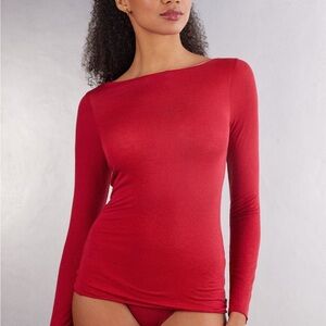 Intimissimi Red Long Sleeve Top